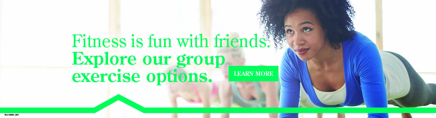 Fitness is fun with friends. Explore our group exercise options.